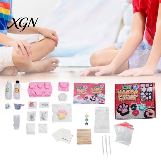 Stress Relief Fidget Toy Kit 66/142Pcs/Set DIY with Mold Glue Bag Measuring Decompression Toys Cup Charm Accessories Handmade Squeeze Craft