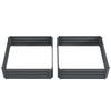 Set of 2 291L Raised Garden Bed, Elevated Galvanised Planter Box for Flowers, Herbs, 100x100x30cm, Dark Grey