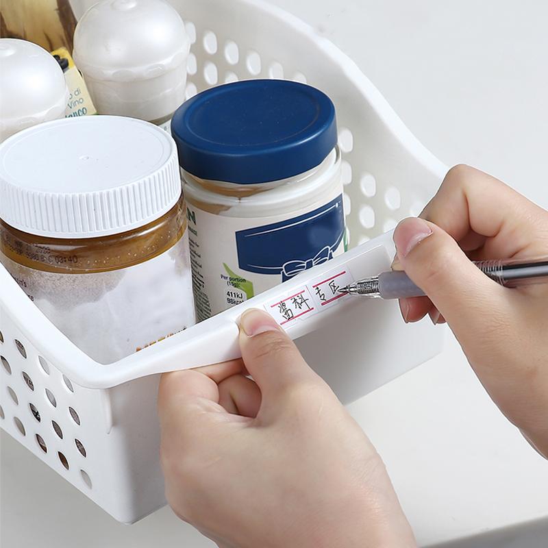 Kitchen Storage Basket Spice Seasoning Sundries Basket with Wheels Storage Frame Plastic Snack Storage Basket