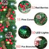 Christmas Front Door Decorations Realistic Christmas Door Garland Artificial Centerpieces Ornaments Decorations With Lights For