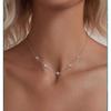 Lucky Clover Gypsophila Necklace: Women's Luxury, Slim Design, Versatile Clavicle Chain