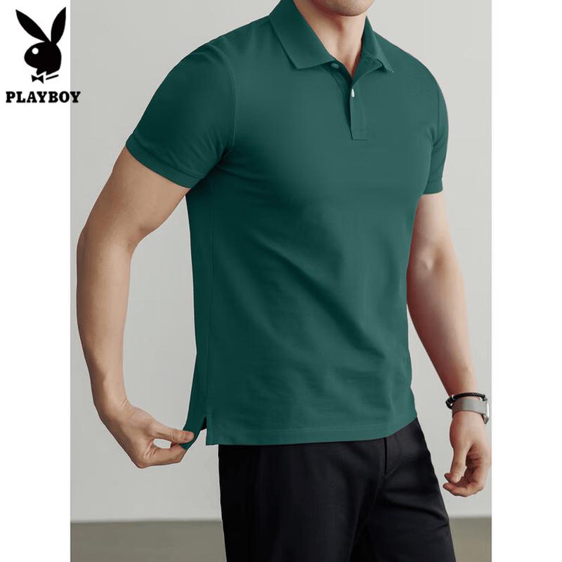 

PLAYBOY Men s Preppy Short Sleeve Polo Shirt XL