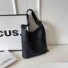 Retro neue einfache Achseltasche Muttertasche weiches Leder große Kapazität Schulter Handtasche Damen