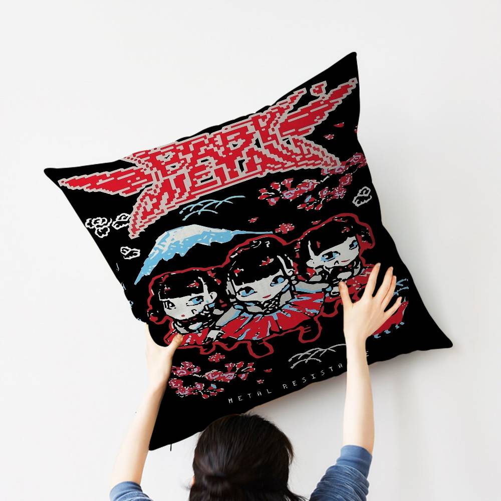 

Japanese Band B-Babymetal Cushion Cover Car Throw Pillow Case For Sofa Car Christmas Gift 40x40cm 45x45cm 30cmx30cm