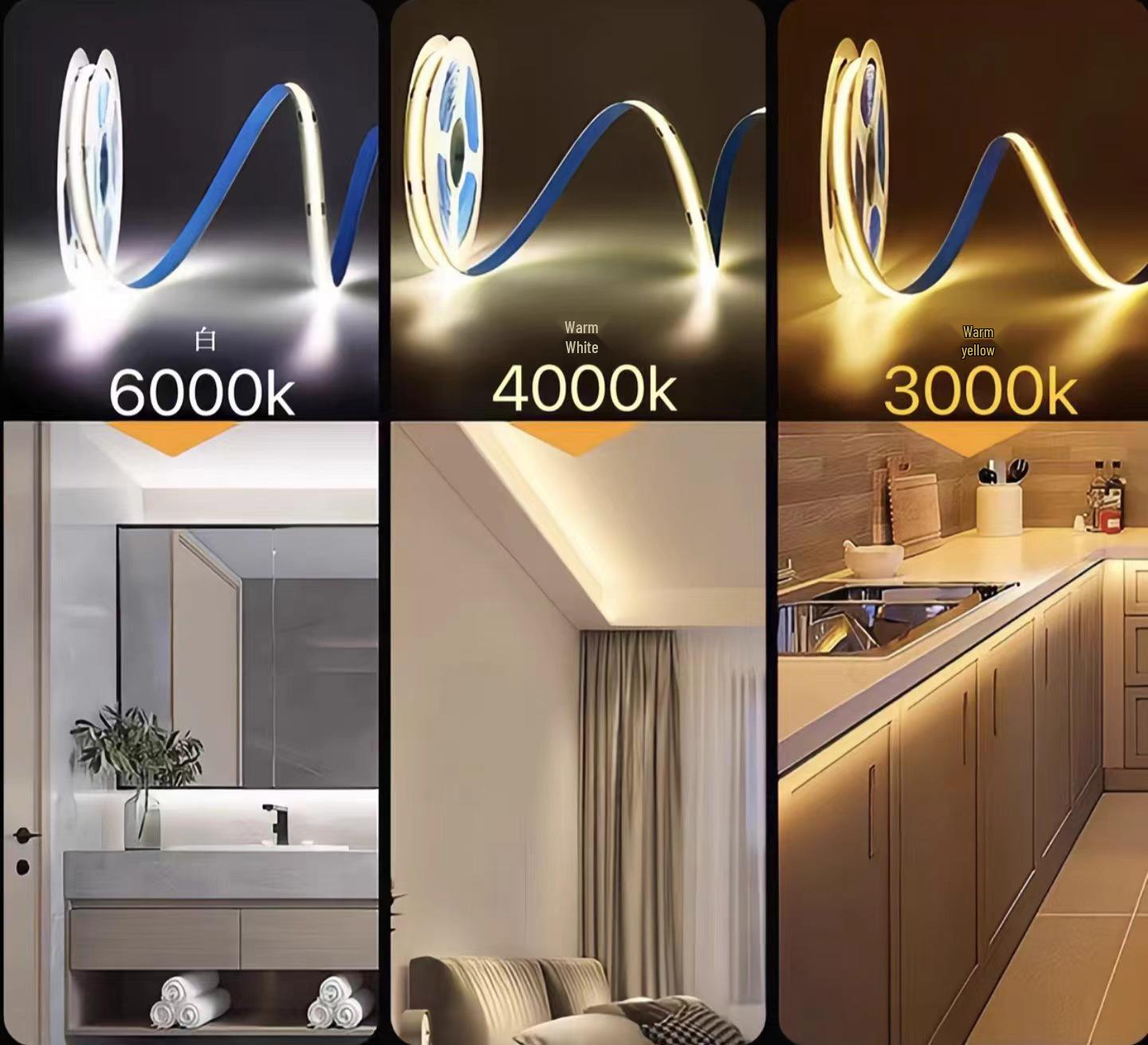 

Світлодіодна стрічка COB 24 В без мерехтіння Rayleigh Lighting для вбудованих внутрішніх стель 100W Transformer for up to 6m
