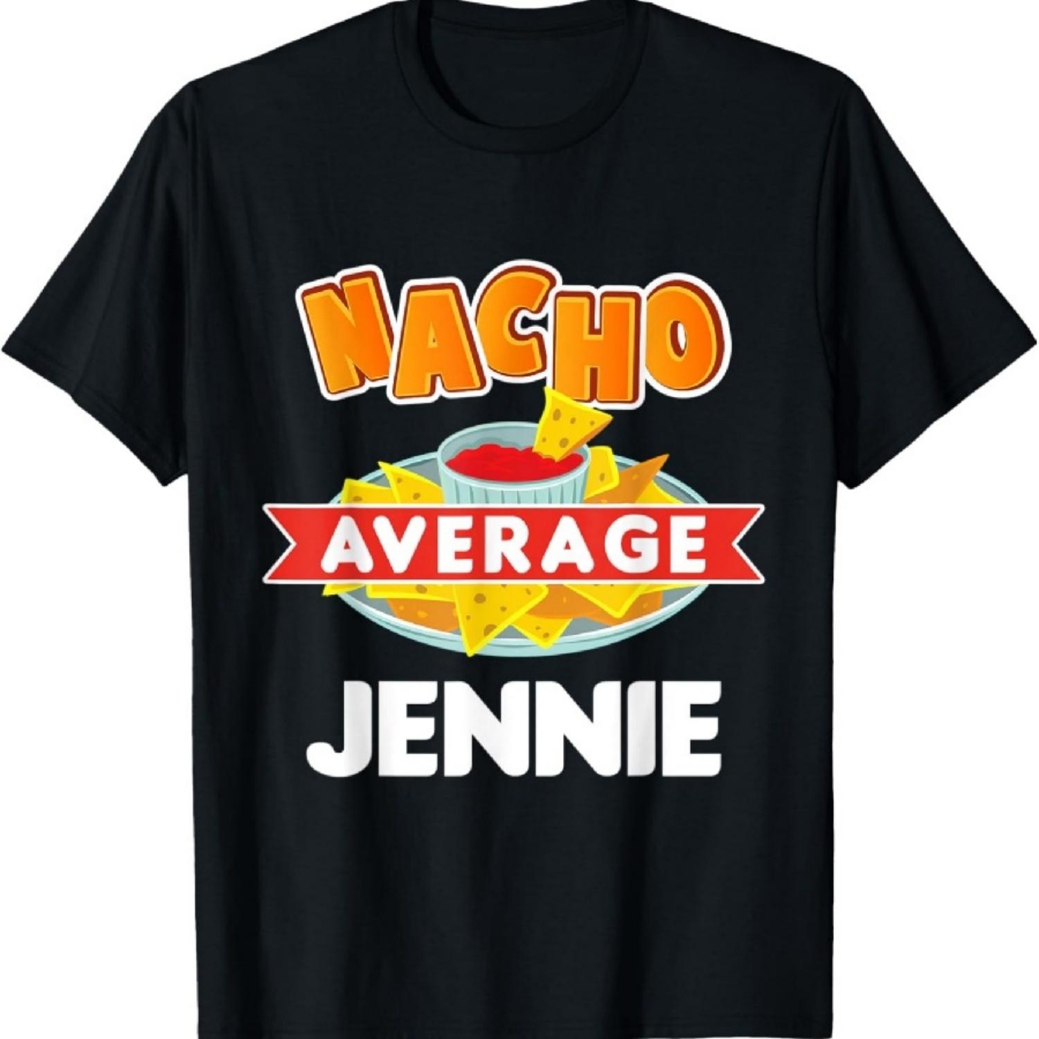 Начо Средний ДЖЕННИ Забавный Каламбур Имя Подарочная Футболка XXXXXL чёрный
