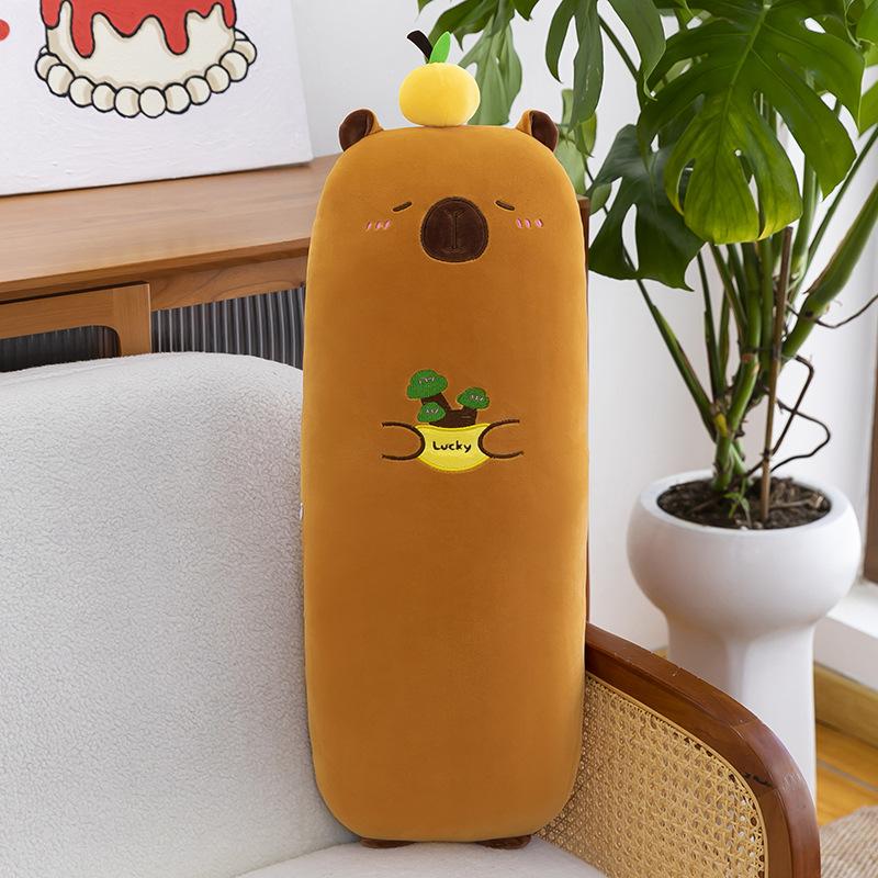 

Long Kapibara Capybara throw pillow for girls sleeping leg pillow cylindrical cushion plush toy 50cm 0.28kg