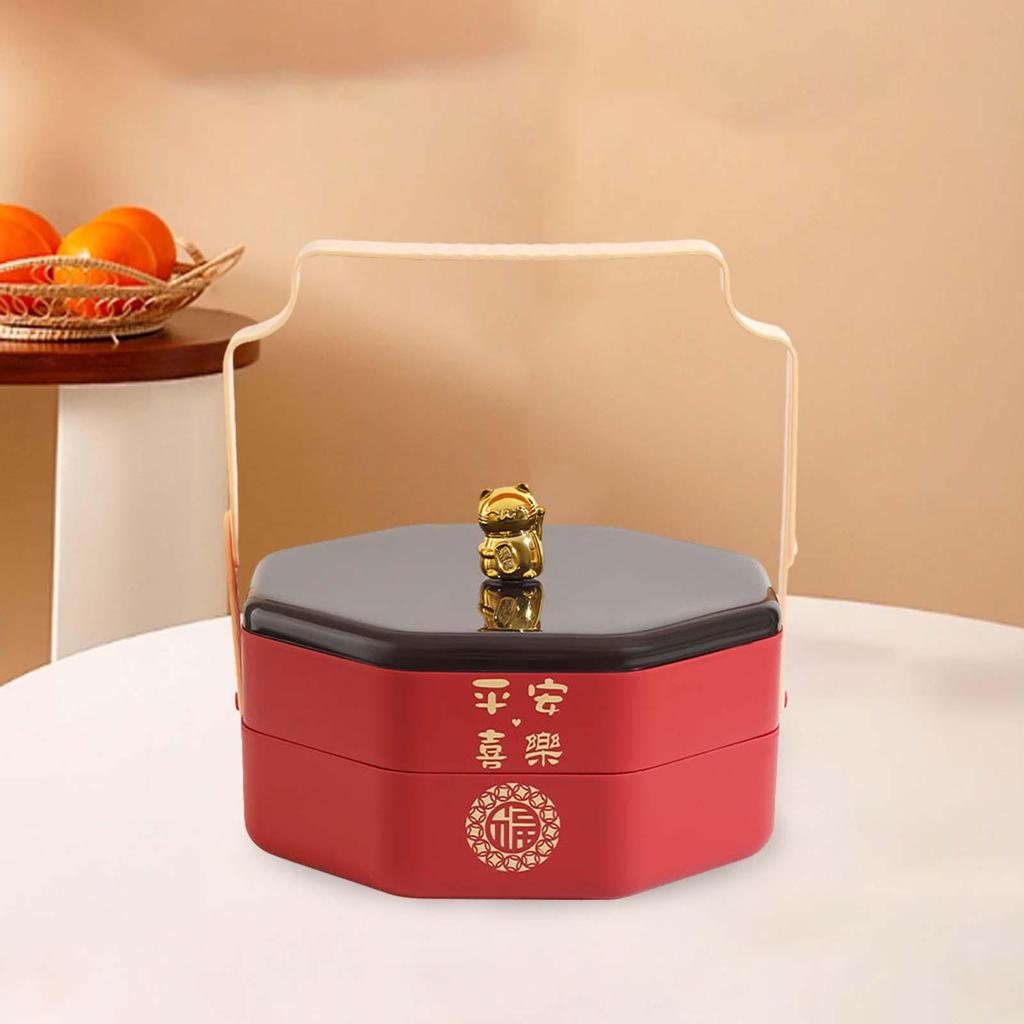 Snack Platter 5 Compartments with Handle Nuts Organizer Birthday Party