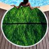 Green Yellow Leaves Print Round Beach Towel,Microfiber Circle Beach Towels Sand Free Quick Dry Picnic Yoga Mat Circle Tablecloth