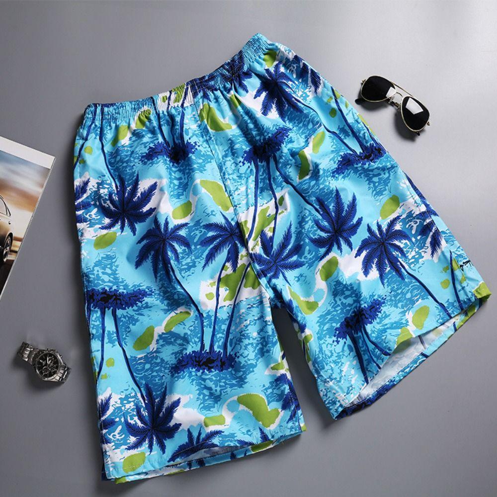 Men Swimming Shorts Trunks Summer Print Surf Shorts New Quick Dry Beach Shorts