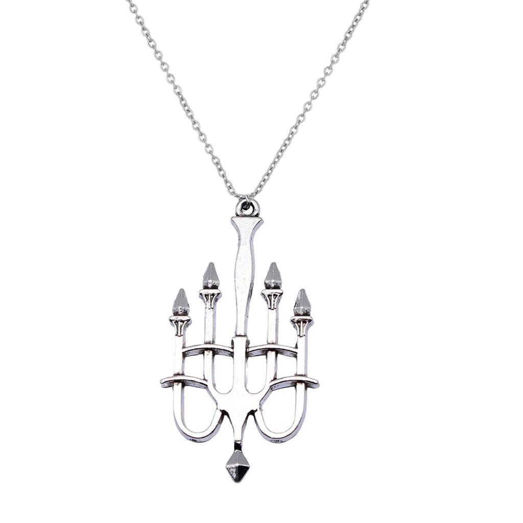 Chanuka Menora Visací Náušnice Slitina Svícen Náhrdelník Hvězda Davidova Izrael Víra Judaismus Šperky Dárek pro Ženy Dívky