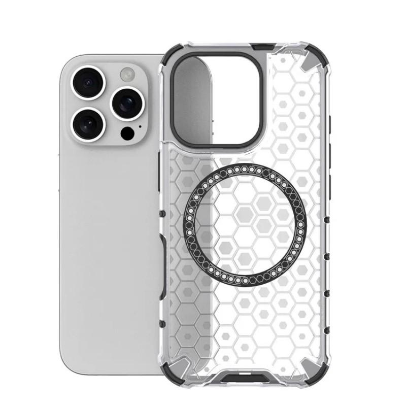For iPhone 16 Pro Phone Case Compatible with MagSafe WANLONFENG FC Series with Tempered Glass (Big Lens Hole)