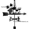Weather Vane Ornament: Outdoor Wrought Iron Spray-Painted Roof Decoration Metal Craft