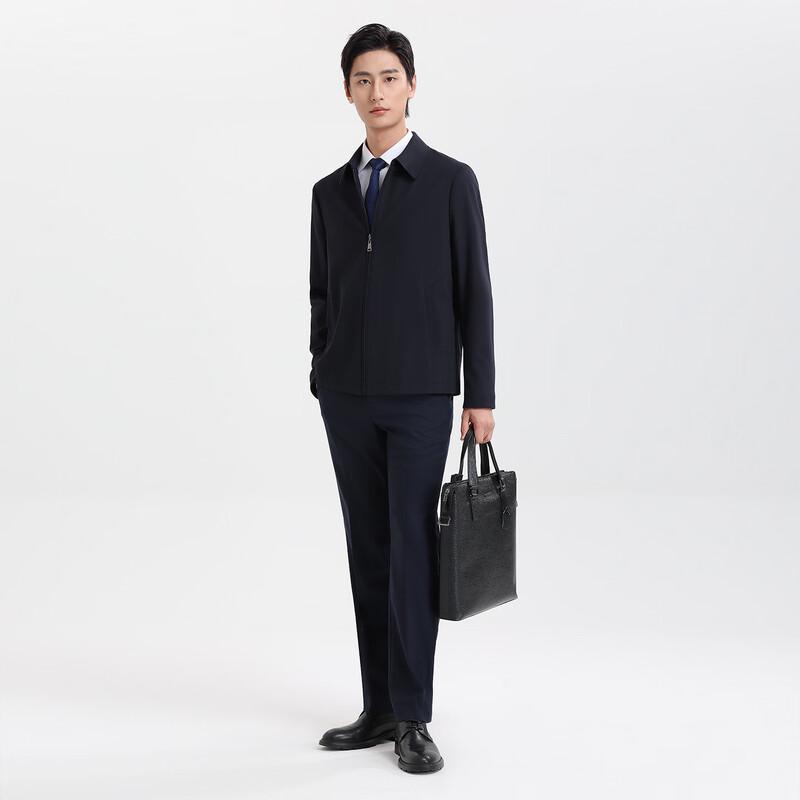 Langdeng Men's Machine Washable Wool Executive Jacket