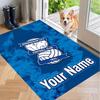 Custom Name Birmingham City Crystal Velvet Floor Rug Personalized Text Soft Carpet Home Decor