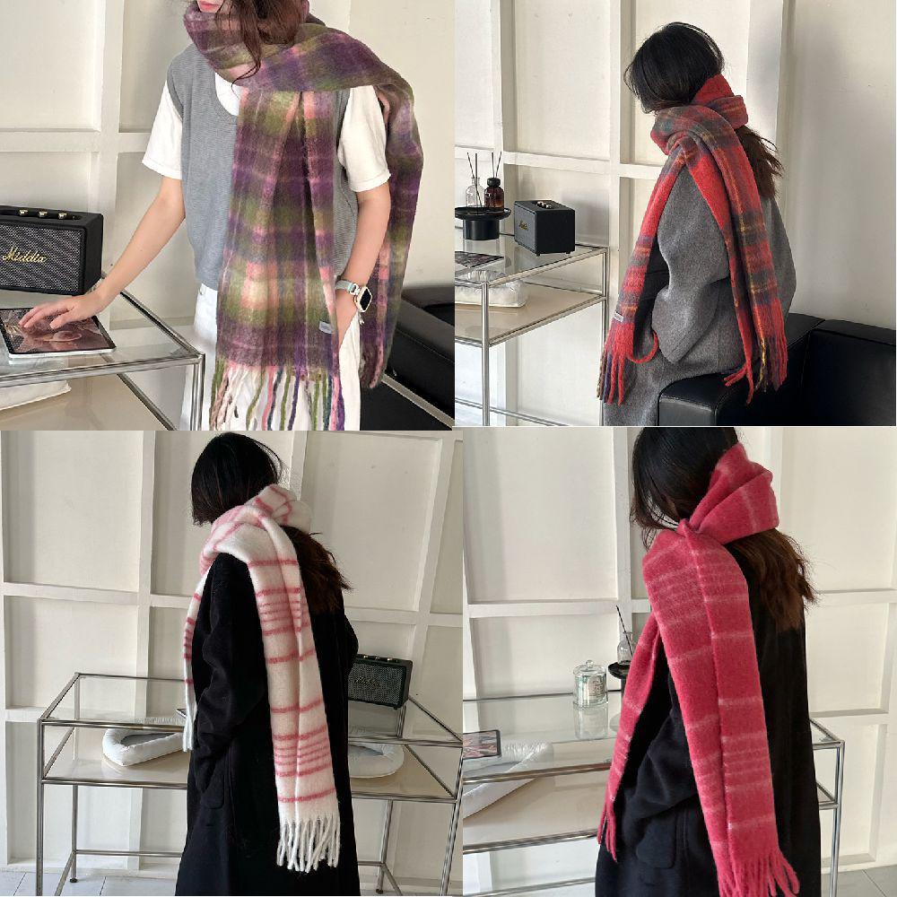 Women's Thickened Scarf: Soft Merino Wool Blend, Minimal Shedding, High Quality Winter Cold Protection