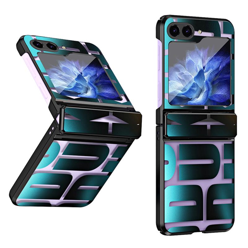 

For Samsung Galaxy Z Flip5 5G Case Electroplating PC Phone Cover Black