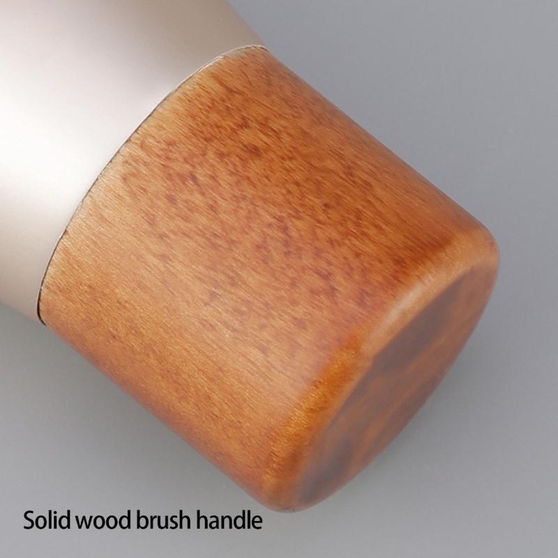 Compact Travel Friendly Makeup Brush With Ergonomic Round Tip Blending Buffing Concealer Brush For Full Face Coverage