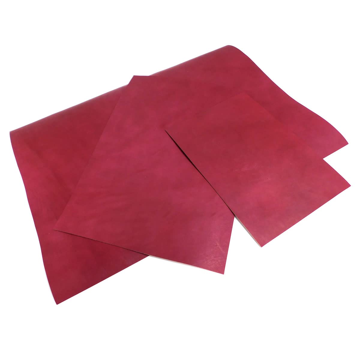 

Дефектная выделанная кожа x 3 листа (Красный, 2,0 мм A4)