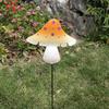 Small Mushroom Metal Landscape Craft Simulation Ornament for Courtyard Villa Outdoor Garden Decoration Small Mushroom Wrought Iron Plugin 6 Pcs