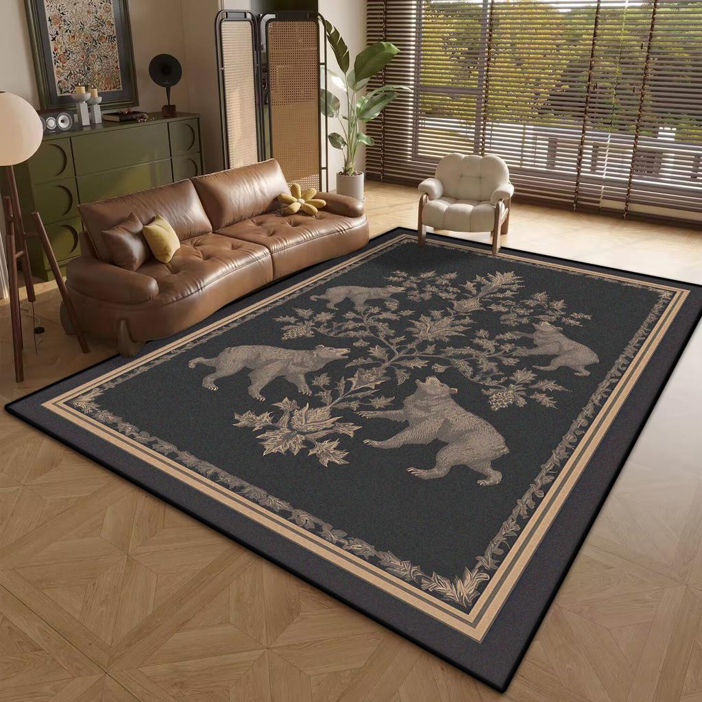 Classical style Animal Pattern Carpet for Living Room Easy Clean Antiskid Coffee Tables Mat Dining Room Decoration Home Carpet