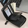 Schoolbag Men's Short Wallet Splicing Stone Pattern Large Capacity Tri-fold Bag Zipper Change Bag Multi-Card Position Wallet Tide