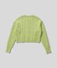 PLAC WOMEN Cable Crop Knit Light Green