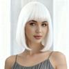 Wig Female Air Bangs Bobo Short Straight Hair Realistic Face Repair Synthetic Set