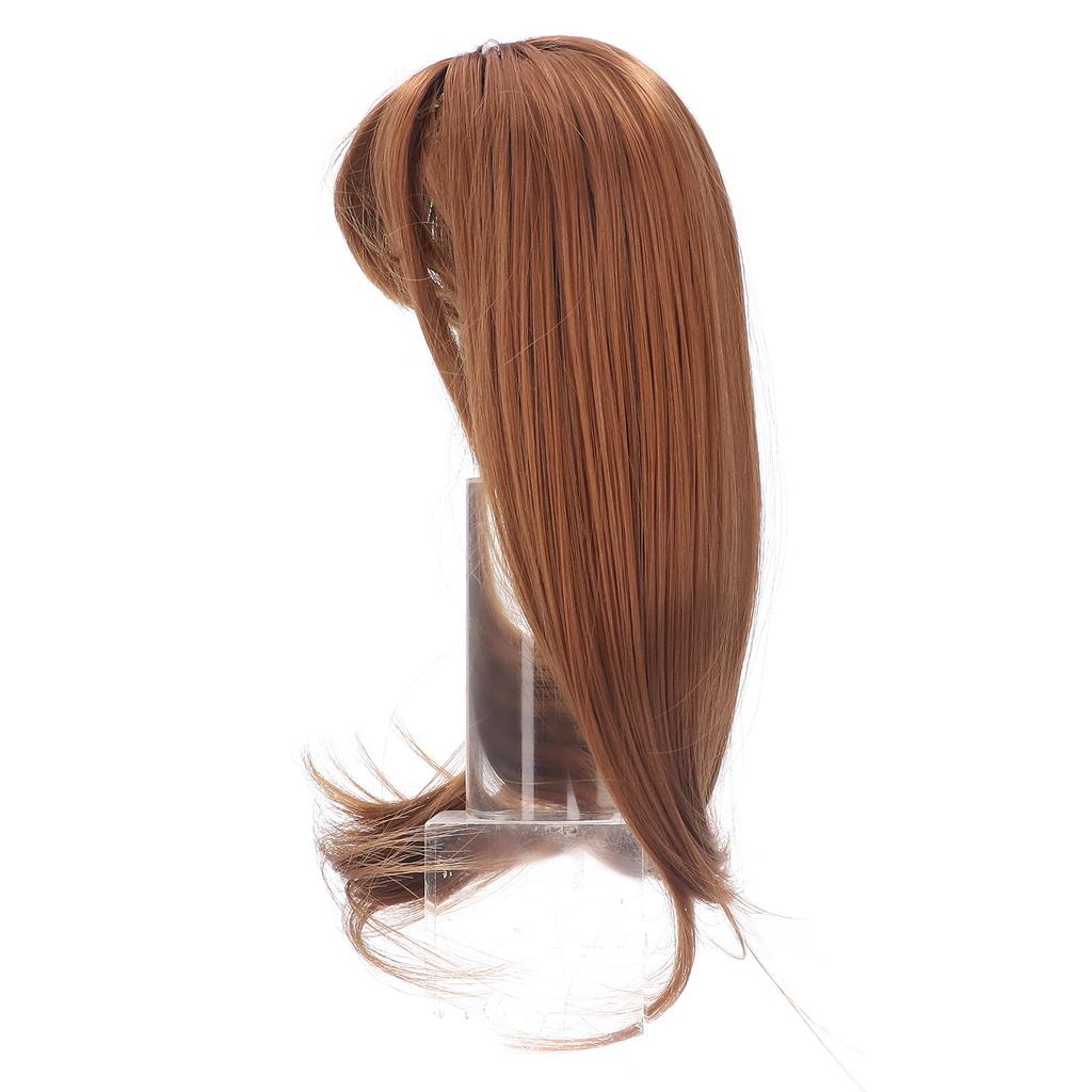 8in to 9in Doll Hair Wig High Temperature Fiber Mesh Long Curly Doll Hair Replacement for 1 3 Doll Crimson