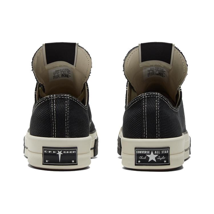 Converse Rick Owens x DRKSHDW DRKSTAR Chuck 70 Low 'Black' Men's 172347C