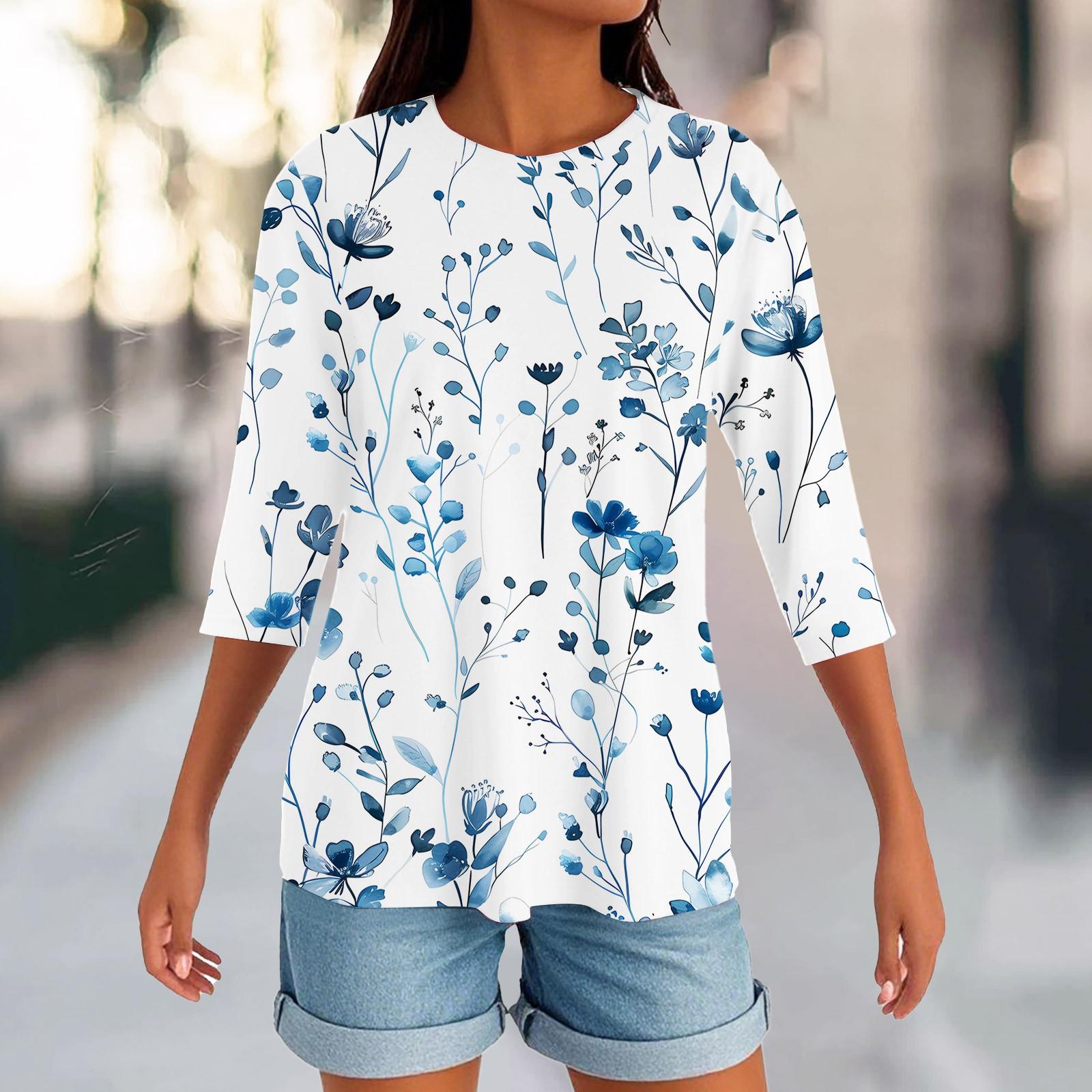 

Женский круглый вырез с разрезом по низу, модный повседневный однотонный топ с рукавом три четверти XXXL белый