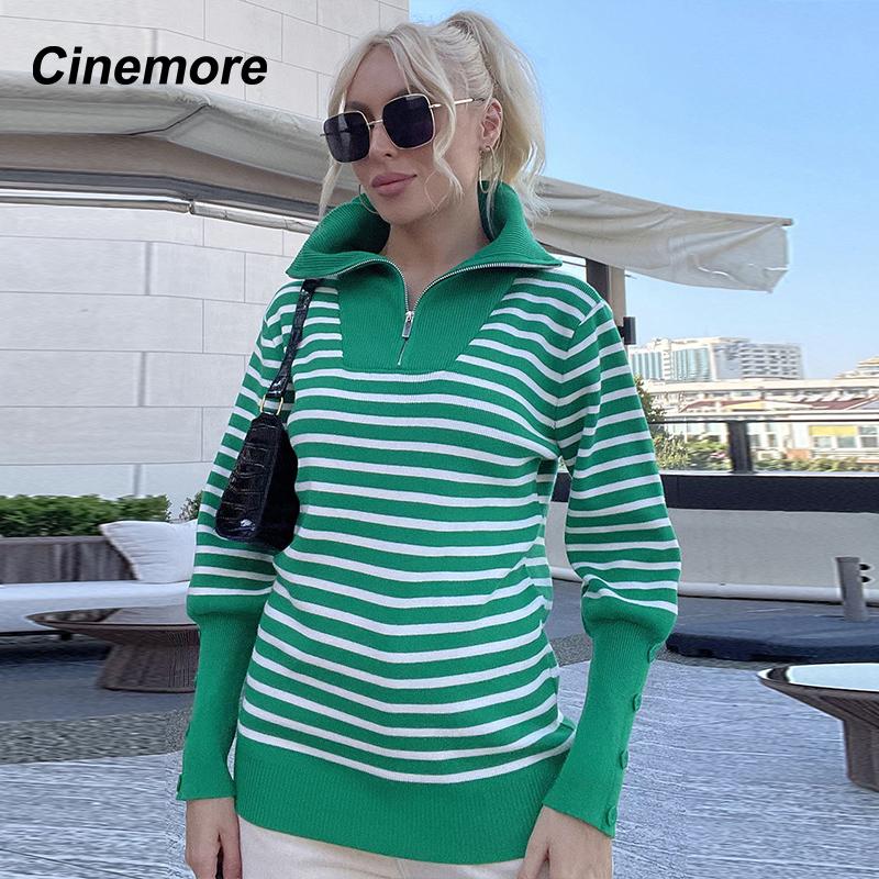 Cinemore Frühling Herbst Damenpullover Einfarbig Übergroß Lässig Warme Basic Langarm Oberteil O-Ausschnitt Strickpullover Pullover