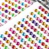 3pcs Color Self-adhesive Acrylic Crystal Sticker Drill Round Rhinestone Craft Jewels Gem Sticker for Scrapbook Diary Decoration