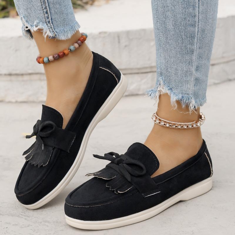 Women’s Slip-On Tassel Loafers Casual Platform Shoes