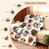 Cute Guinea Pig Pattern Flannel Throw Blanket Adorable Pet Guinea Pig Print Soft Sofa Bed Blanket