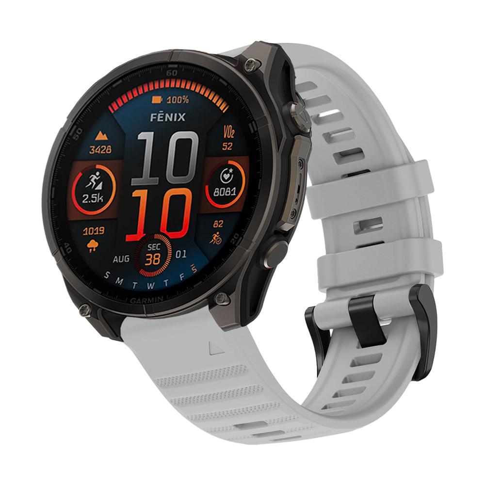 Silicone Outdoor Watch Strap for Garmin Fenix 8 43/47/51MM Waterproof/sweatproof/breathable Watch Strap for 20/22/26mm Quick Fit
