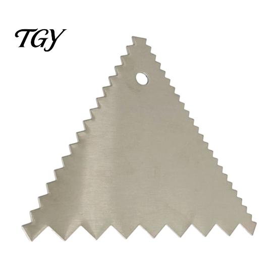 Cake Decorating Texture Tool Stainless Steel Scraper with Multi-faceted Sawtooth, Rectangle/Pentagon/Triangle/Semi-circle Shape Cream Multipurpose