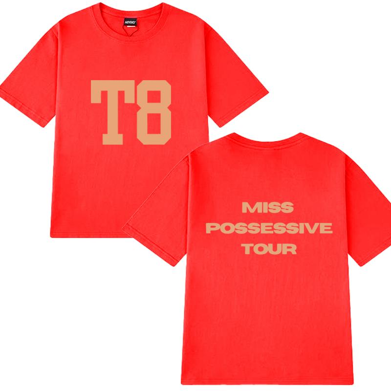Hot Sale Tate Mcrae T8 Miss Possessive Tour 2025 T Shirts Unisex Women Fashion Y2k short sleeve Tshirt Unisex 100 Cotton clothing