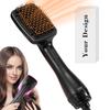 3 In 1 Electric Hair Dryer Brush 1000W Negative Ion Anti-frizz Hot Air Brush High-temperature Resistant Paddle Brush for Styling