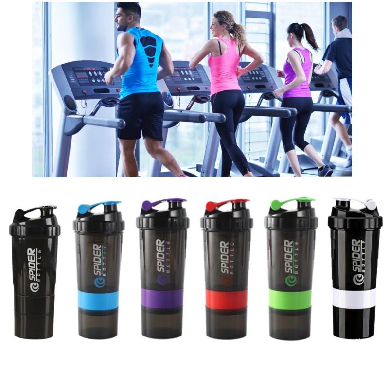 Zihong Spider Cup Für Fitness-Sportarten Shaken Sie Ihr Protein mit dreilagiger Pulverbox und aufgedrucktem Logo