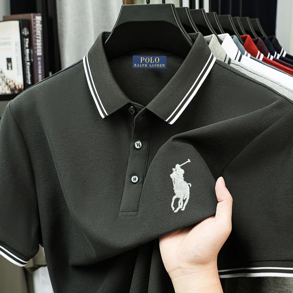 Polo Ralph Lauren Sommer-Poloshirt für Herren, neu, mit Pony-Stickerei, reine Baumwolle, locker, lässig, bequem, schweißableitend