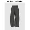 UR Women's Fashion Elastic Waist Curved Pants