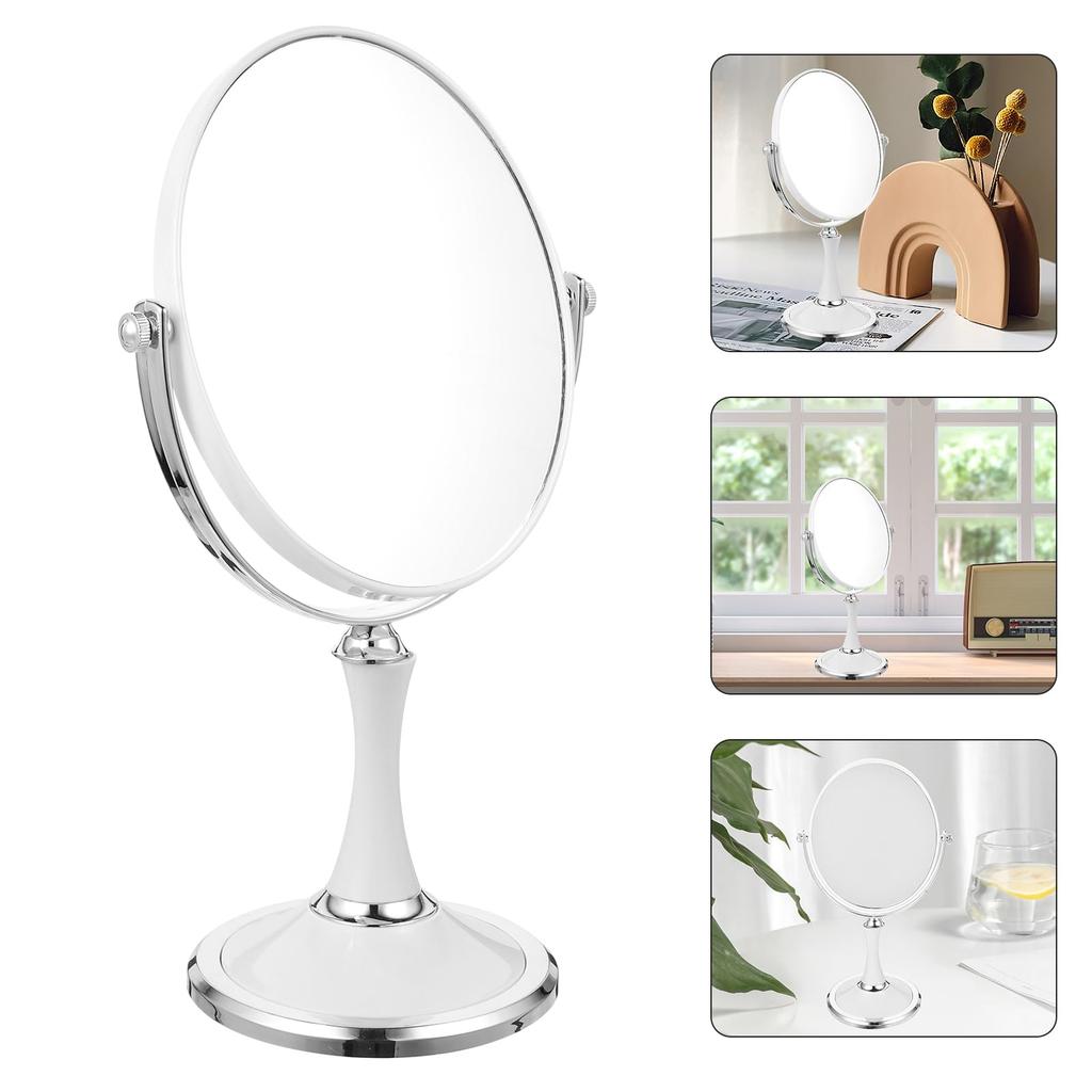 LALAFINA Tabletop Stand Actress 1x 2x Magnifying Makeup Desk Tabletop Vanity 2x Magnifying for Makeup Tools and Makeup Mirror, Double-Sided Mirror,