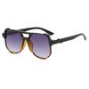 2025 Retro Double Bridge Sunglasses Large Frame PC Lenses UV400 Anti-UV Pilot Glasses for Men and Women