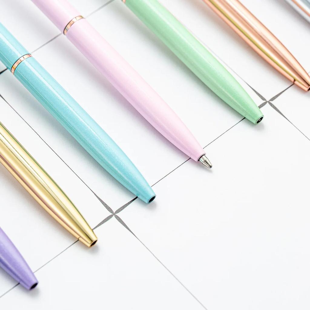 1 Piece Creative Multicolor Crystal Crown Business Metal Office Rotate Pens School Stationery Office Supplies Ballpoint Pen