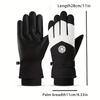 Autumn and Winter Gloves for Women, Fashionable Design with Touchscreen Compatibility, Thickened Lined Windproof Cold-Proof Warm Gloves