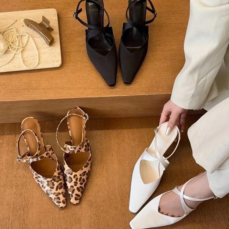 Thin Heel Wedding Shoes for Bride Women's Pointed Toe Bridal Shoes Cross Strap Wedding Heels Satin Prom Party Dress Pumps