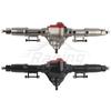 Metal Alloy Front Middle Rear Straight Axle with Servo Base for 1/10 RC Rock Crawler Car Axial SCX10 RC 4WD D90 Upgrade Parts
