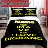 3pcs Duvet Cover Set (1*Duvet Cover + 2*Pillowcase, Without Core), Custom Name BIGBANG Pattern Bedding Set, Home Bedroom Decor Gift
