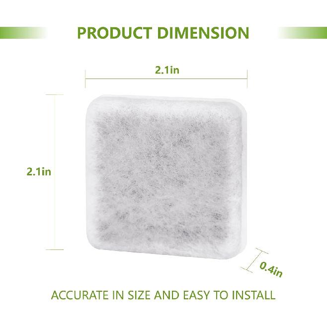 Pet Water Fountain Charcoal Replacement Filters Compatible with Petmate Replendish Mason Gravity Waterers, Automatic Cat Dog Water Bowl Dispenser